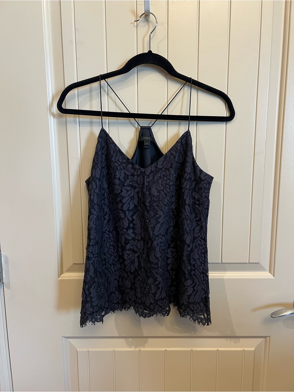 J.Crew navy blue lace racerback Carrie Cami